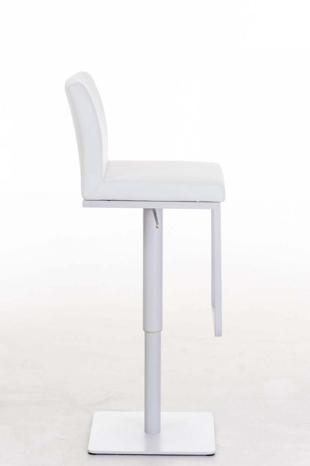 BARHOCKER 2er Set Lederlook Weiß - Weiß, Textil/Metall (42/86/44cm) - CLP