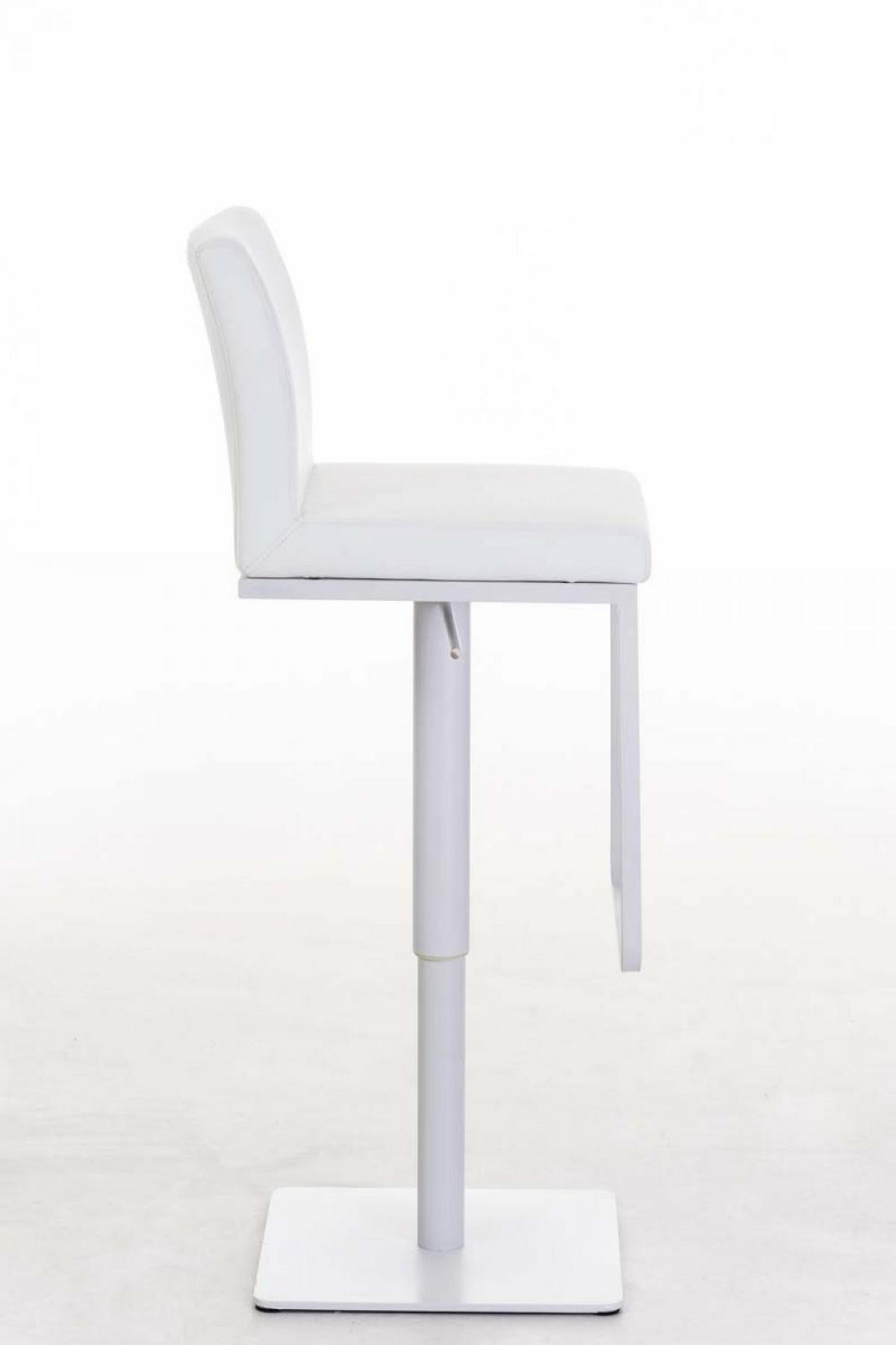 BARHOCKER 2er Set Lederlook Weiß - Weiß, Textil/Metall (42/86/44cm) - CLP