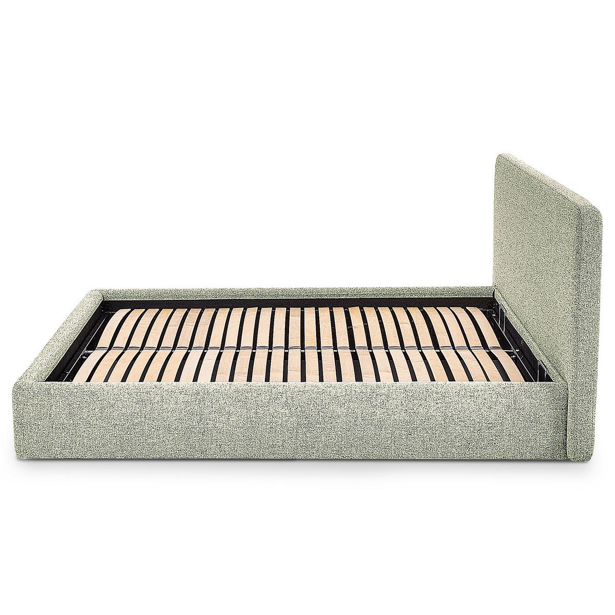 POLSTERBETT - Hellgrau, Holz/Textil (180/200cm) - home24