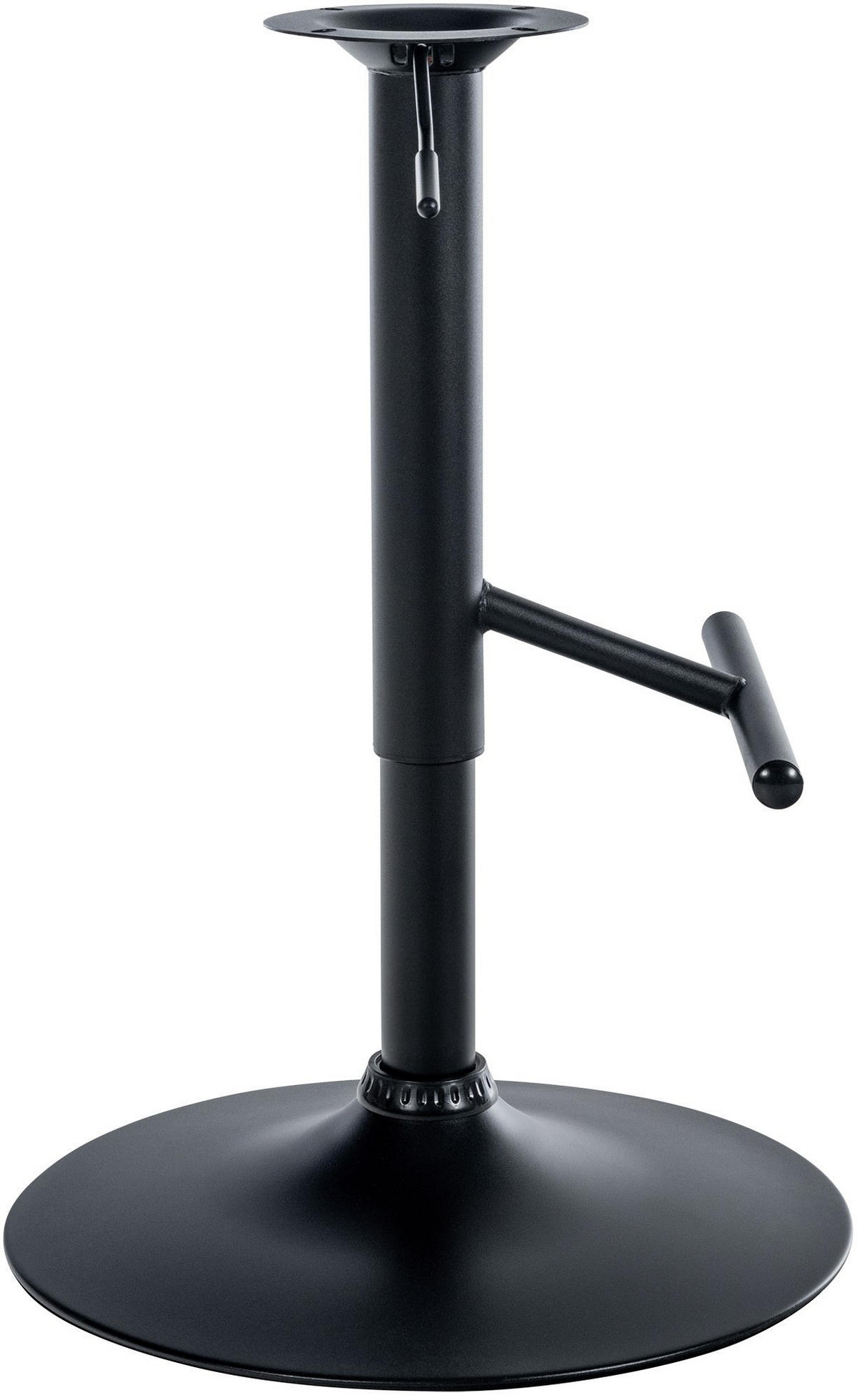 ERSATZ T-Gestell Barhocker 56-77 cm schwarz - Schwarz, Metall (45/56/45cm) - furnicato