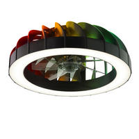 LED DECKENLEUCHTE Fanora Schwarz 46/46/15,4 cm - Schwarz, Kunststoff (46/46/15.4cm) - Brilliant