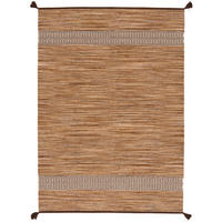 NATUR BAUMWOLLE TEPPICH KELIM TOSKANA - Braun, Textil (170/240cm) - Pergamon