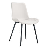 STUHL-SET DE-36498 4 Stück mit Kunstlederbezug Weiß - Weiß, Metall (47/83/50cm) - ComfortXL