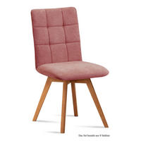 ESSZIMMERSTUHL (8er-Set) Dinny 47x91x60 Eiche geölt/Rosewood - Eichefarben/Dunkelrosa, Kunststoff (60/91/47cm) - 58aufmkessel