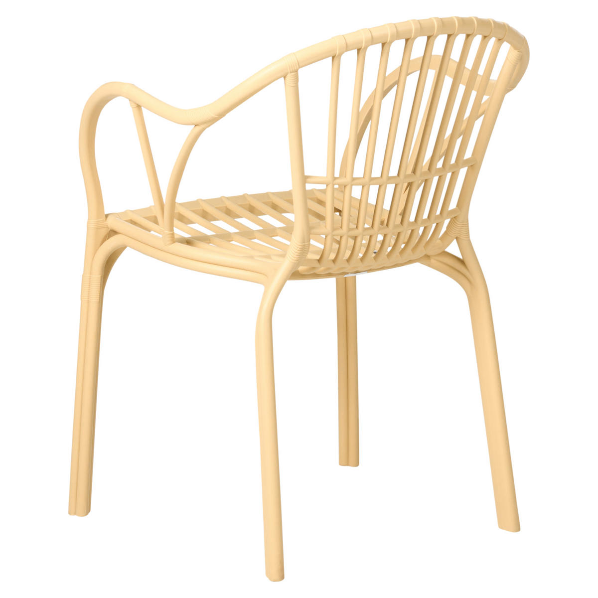 GARTENSTUHL 4er-Set Beige Andora - Beige, Kunststoff (53/78/50cm) - Beliani