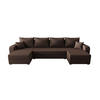 WOHNLANDSCHAFT HEWLET U BIS Cosmic 800 mit Schlaffunktion - Braun, Textil (305/90/140cm) - Bedante
