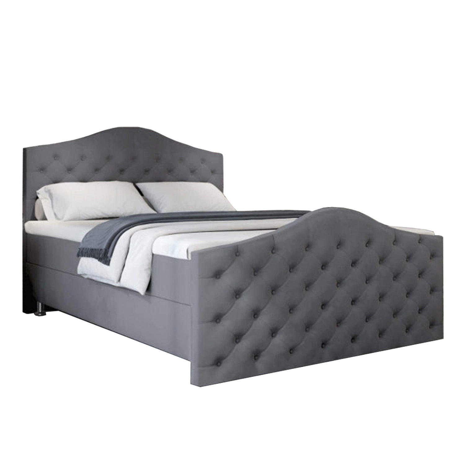 Best For Home Boxspringbett Grau 120x200 cm