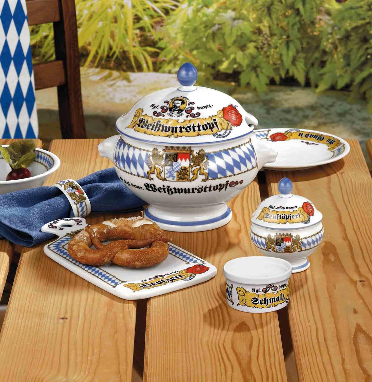ZUCKERDOSE Compact Bayern bunt 0,25 l - Multicolor, Keramik (9.8/9.6cm) - Seltmann Weiden