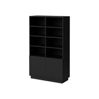 STANDREGAL Liverti 2D - Schwarz, Holzwerkstoff/Kunststoff (100/173/42cm) - MIRJAN24