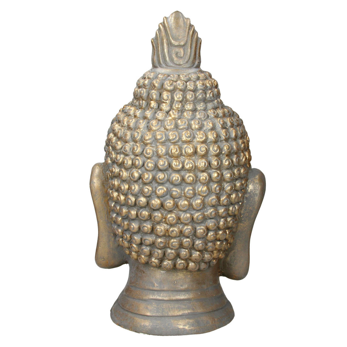 BUDDHA KOPF STATUE 53 cm - Bronzefarben, Kunststoff (29/53/31cm) - ECD-Germany