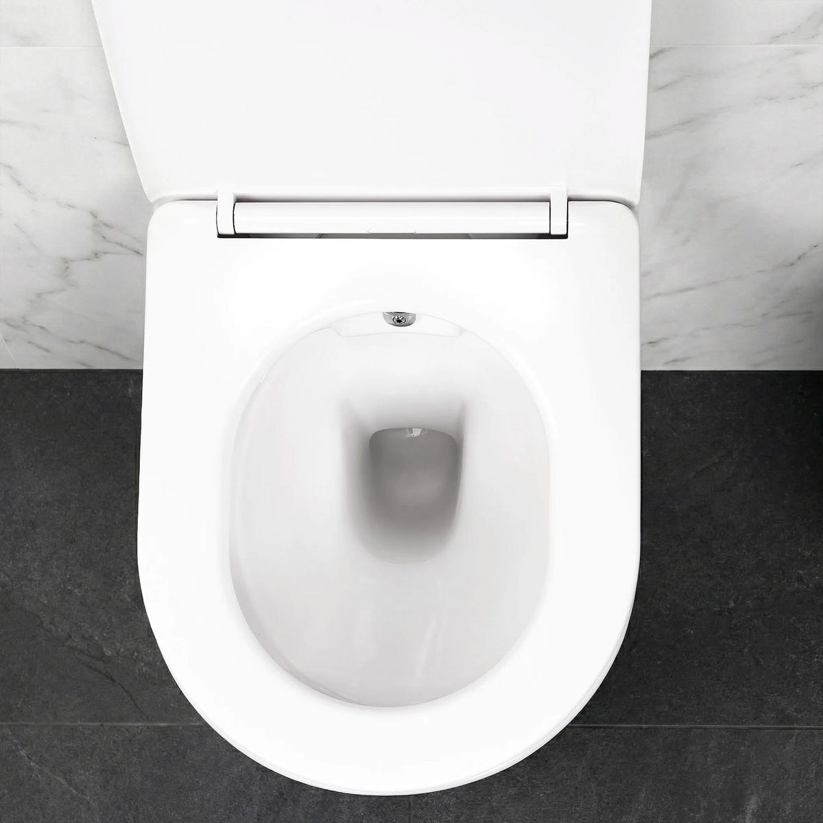 WANDHÄNGENDES Wc Rea Carlo Lux Rimless Mit Bidetfunktion - Weiß, Keramik (37/18/49.5cm) - REA