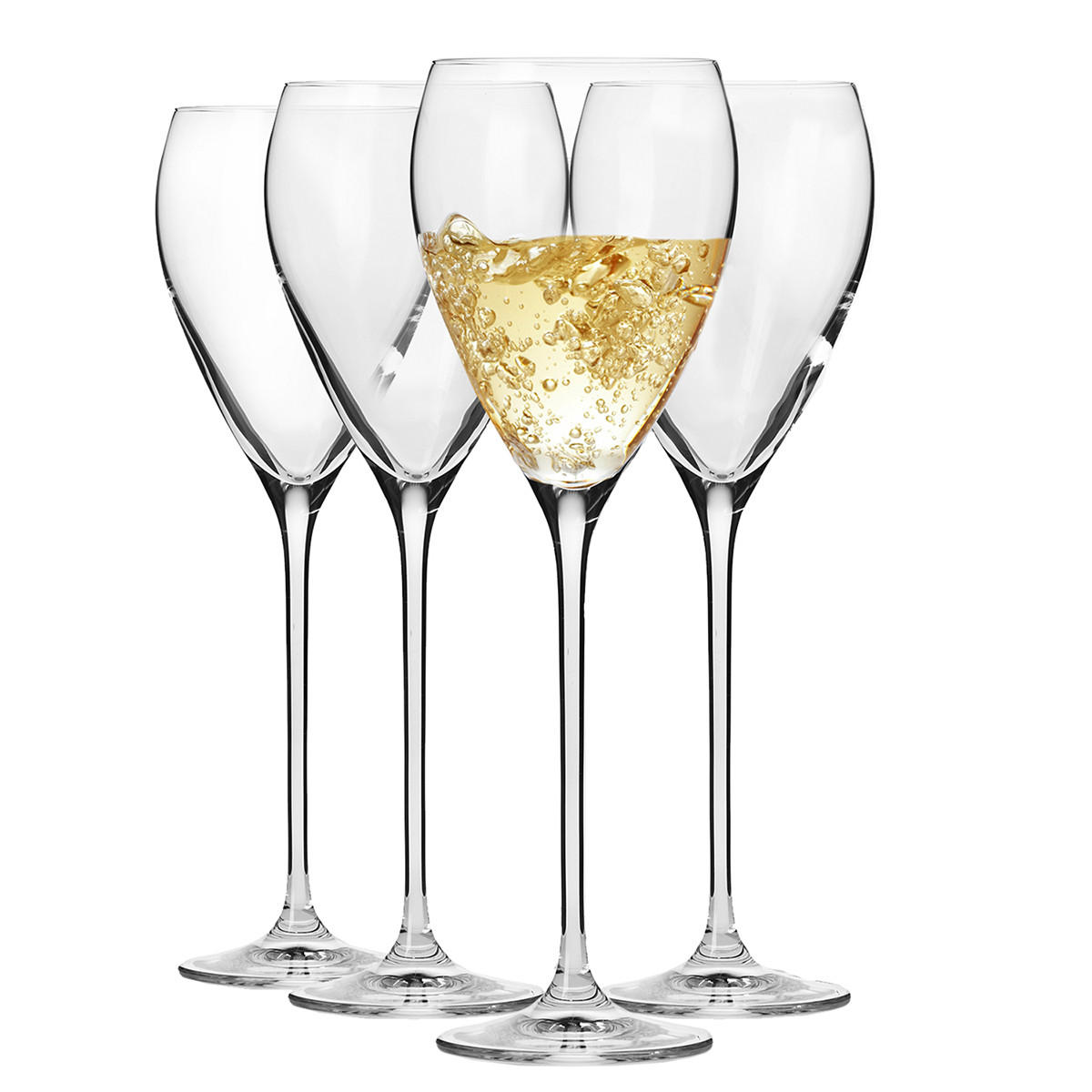 WEISSWEINGLÄSER 4er-Set 280 ML - Transparent, Glas (0.28L) - Krosno Glass