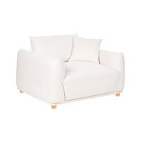 SESSEL Stoff Cremeweiß Jubek - Creme/Weiß, Textil (120/81/104cm) - Beliani