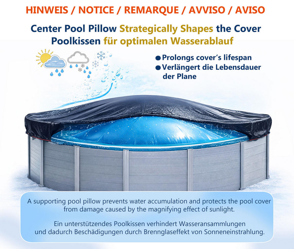 POOLABDECKUNG Rund Planenmaß Ø 610 cm für Pool 500-550 cm Solar Schwarz - Schwarz, Kunststoff (610/610cm) - QUICK STAR