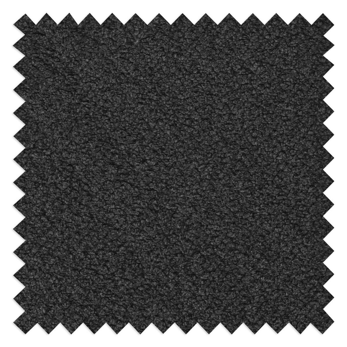 2,5-SITZER ECKSOFA mit Ottomane - Anthrazit/Schwarz, Textil/Metall (252/205cm) - home24