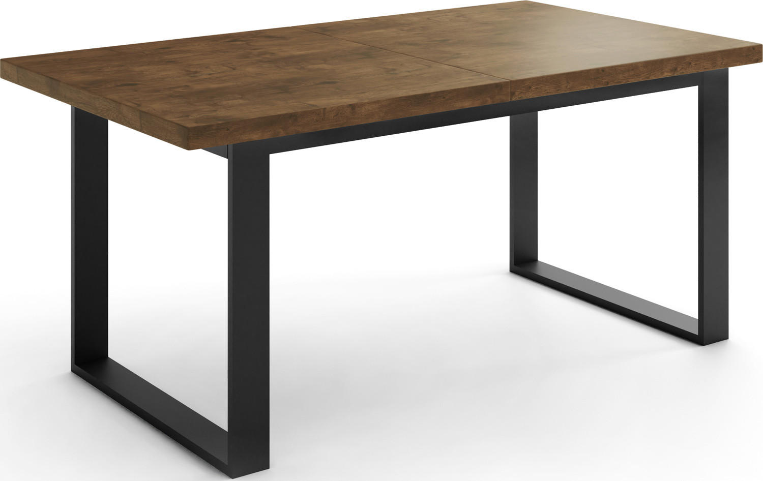 ESSTISCH Valentino rechteckig ausziehbar, Lefkas Eiche 160/240/90/75 cm - Alteiche/Schwarz, Holzwerkstoff/Metall (160/90/75cm) - WFL GROUP