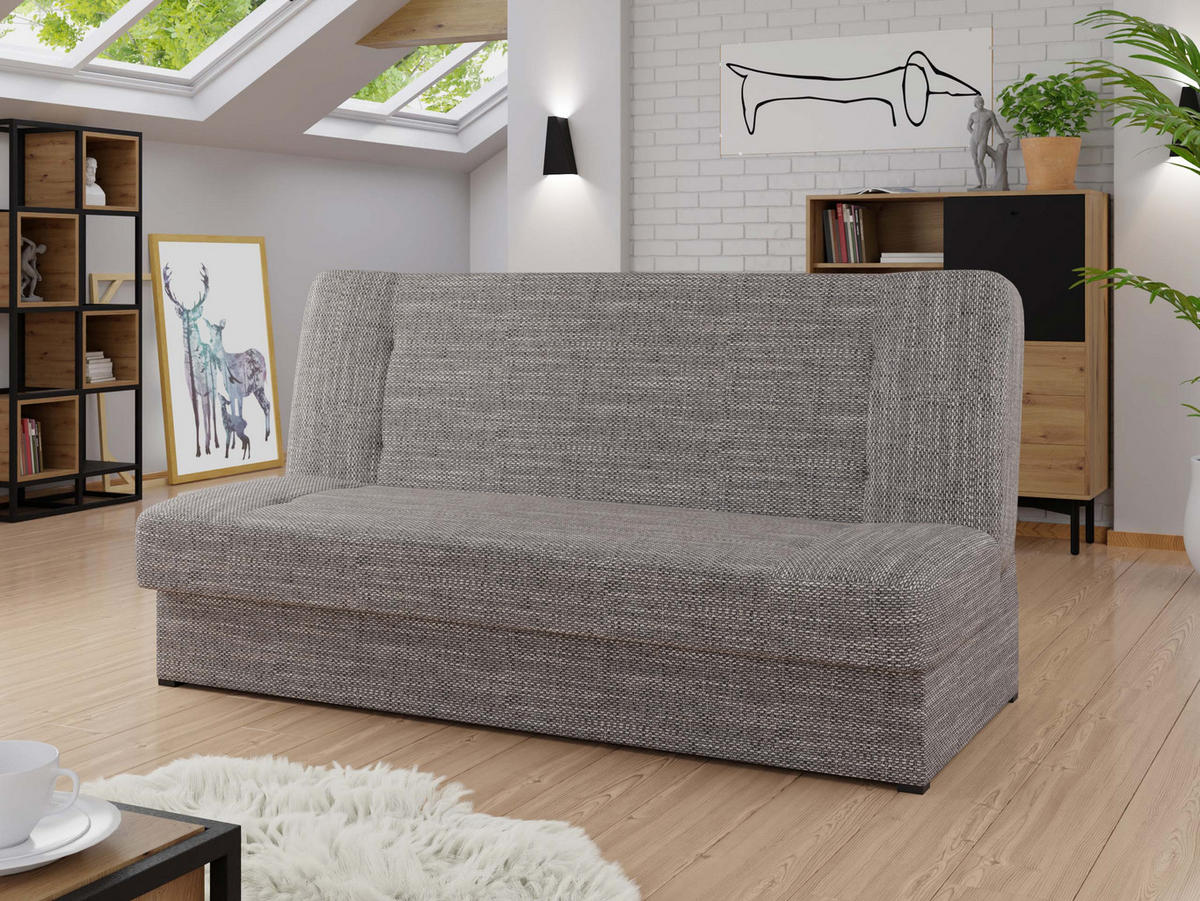 SCHLAFSOFA Zelka - Grau, Holz/Kunststoff (192/93/85cm) - MIRJAN24