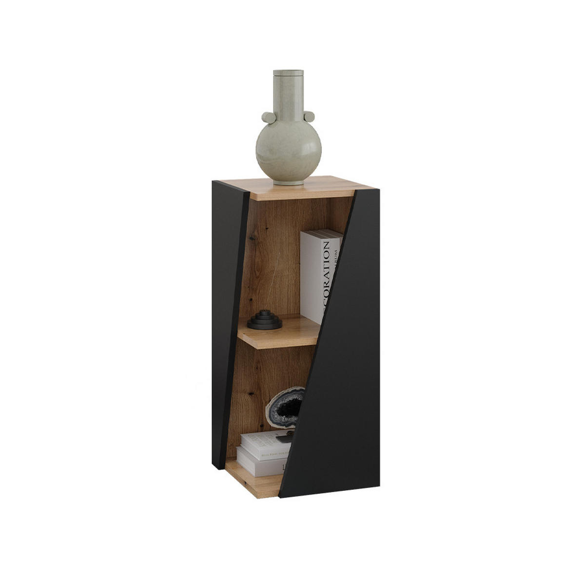 MIDISCHRANK Benno Anthrazit 31.6 x 70.5 cm mit offenen Ablagen - Anthrazit, Holzwerkstoff (31.6/70.5/31.6cm) - Vicco