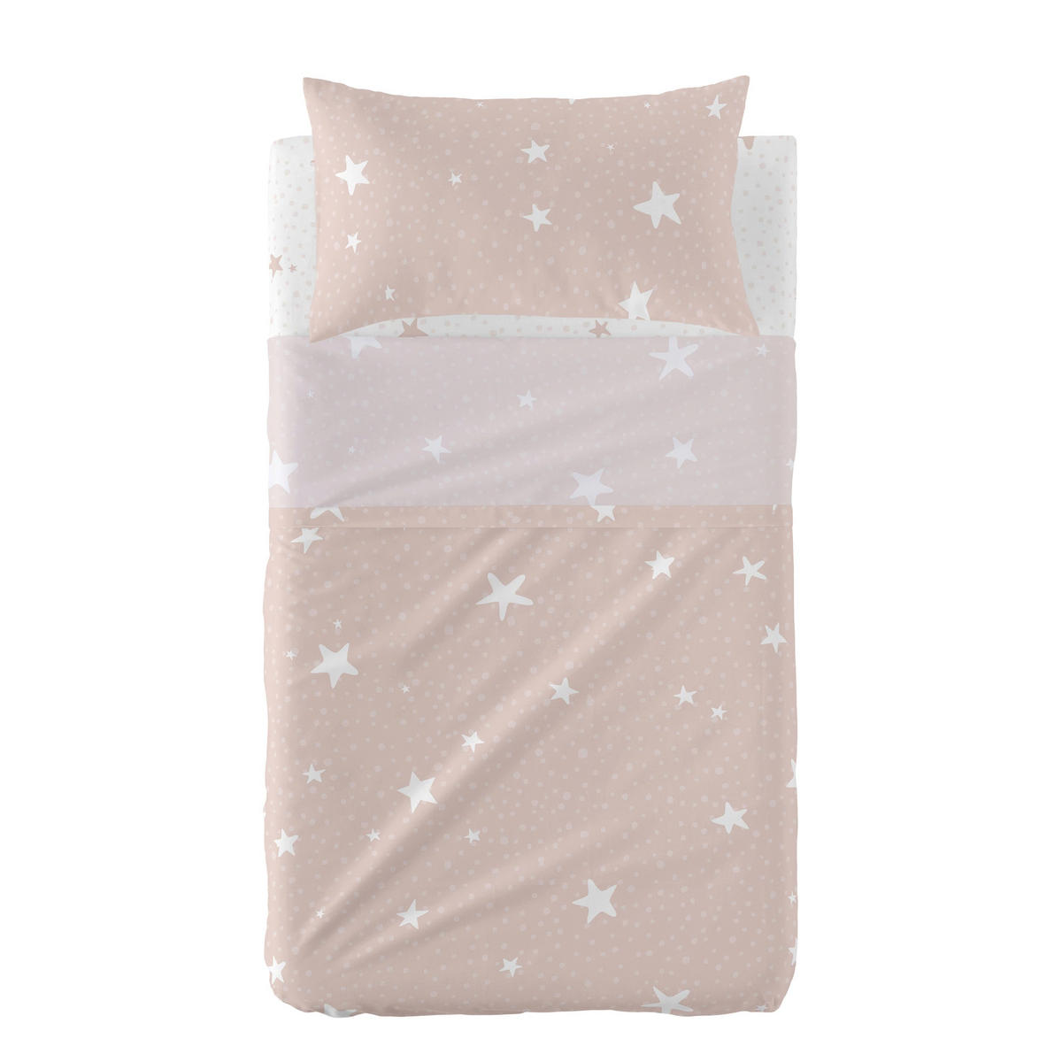 BETTWÄSCHE 2er-Set teiliges little star 120x180 cm (kinderbett) rosa - Pink, Textil (120/180cm) - Happy Friday