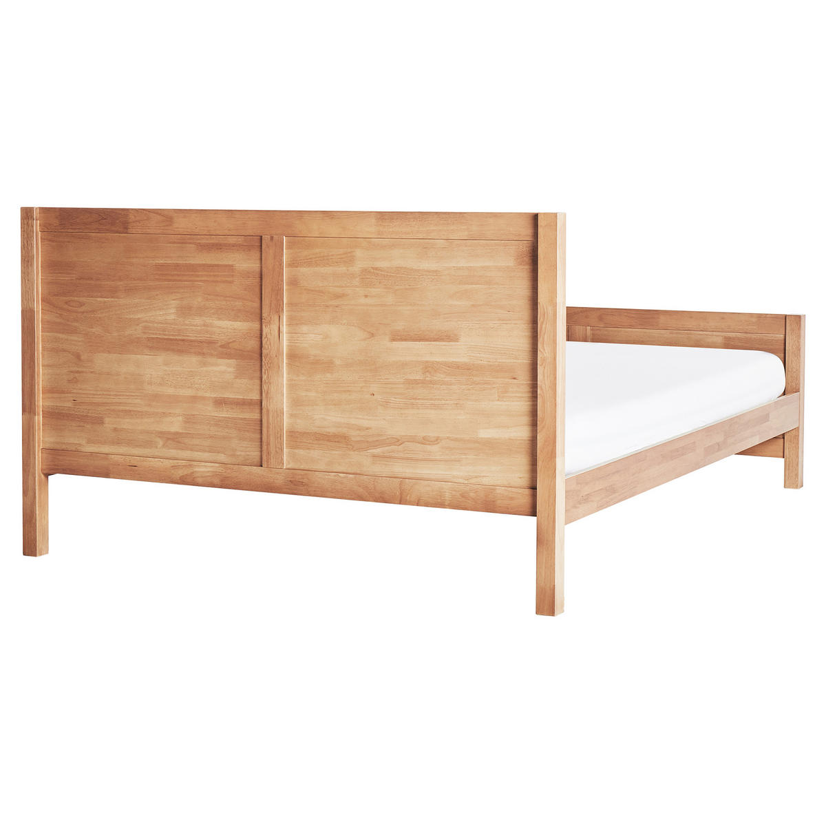BETT mit Lattenrost 160x200 cm Heller Holzfarbton Champagnat - Hellbraun, Holz (160/200cm) - Beliani
