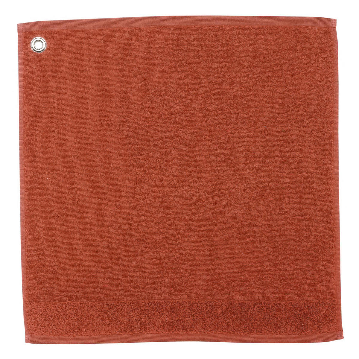 HANDTUCH MIT ÖSE Curl terrakotta 50 x 50 cm - Terracotta, Textil (50/50cm) - Winkler