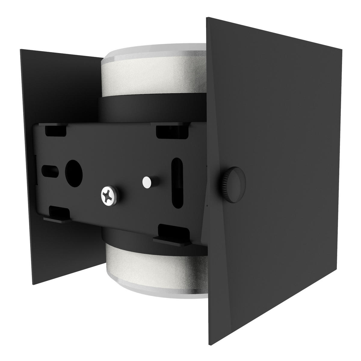 WANDLEUCHTE - Schwarz Hochglanz, Metall (10/10/10cm) - Lumicom