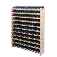WEINREGAL VINOTECA FLEX PRO HxBxT 149x123x28cm 132 Flaschen auf 11 Ebenen Natur unbehandelt - Naturfarben, Holz (123/149/28cm) - PROREGAL