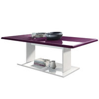 COUCHTISCH Mono Tischplatte in Brombeer Hochglanz - Brombeere, Holzwerkstoff (70/120/40cm) - Vladon