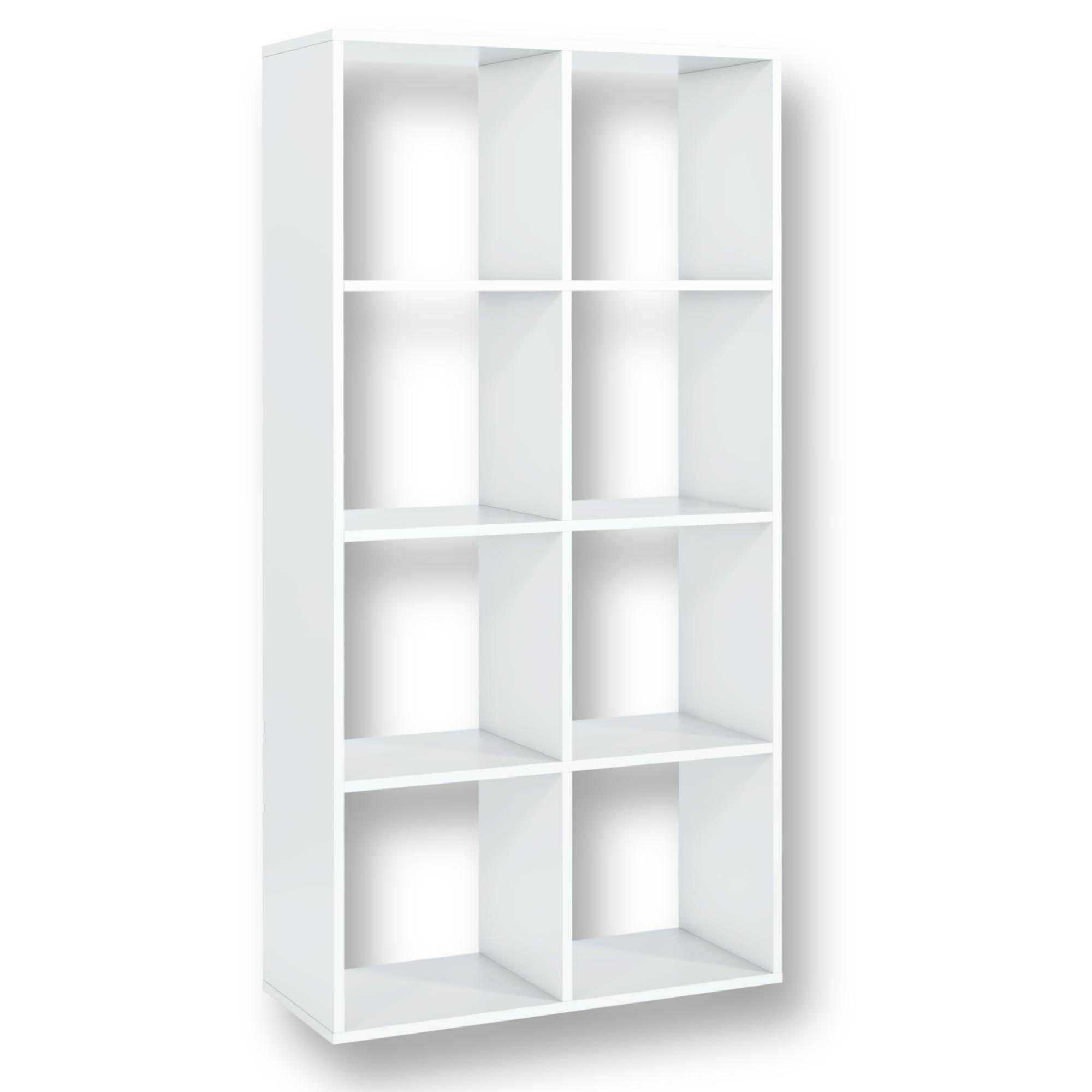 BÜCHERREGAL mit 8 Fächern 72 cm Weiß 72x30x142 cm - Weiß, Holzwerkstoff (72/142.5/30cm) - Mobelsta