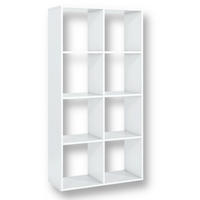 BÜCHERREGAL mit 8 Fächern 72 cm Weiß 72x30x142 cm - Weiß, Holzwerkstoff (72/142.5/30cm) - Mobelsta