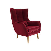 SESSEL Estjano - Beige/Rot, Holz (80/106/95cm) - MIRJAN24