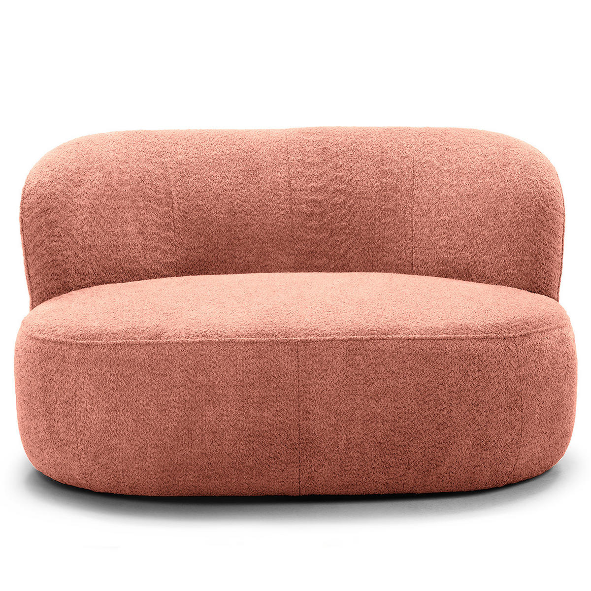 1,5-SITZER SOFA - Schwarz/Rosa, Kunststoff/Textil (134/75/84cm) - home24