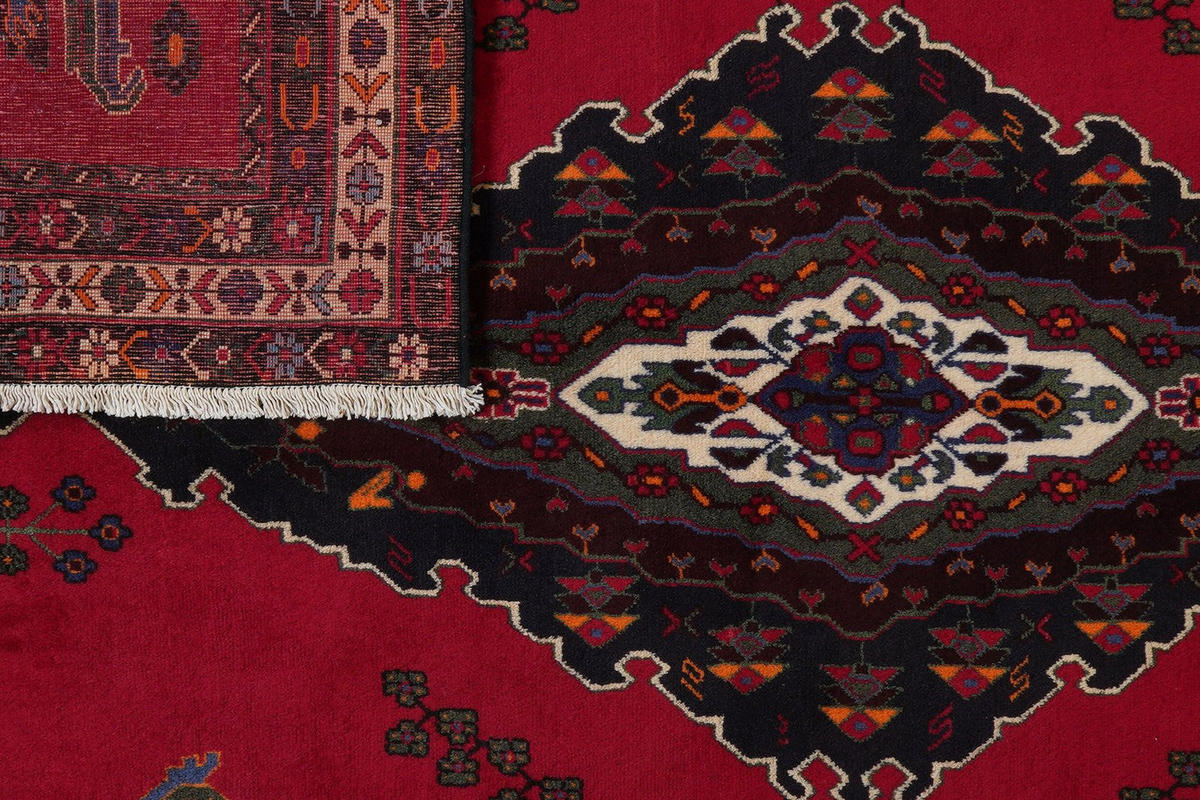 ORIENTTEPPICH handgeknüpft Afshar Rot 216/164 cm Schurwolle - Rot, Textil (164/216cm) - Looma