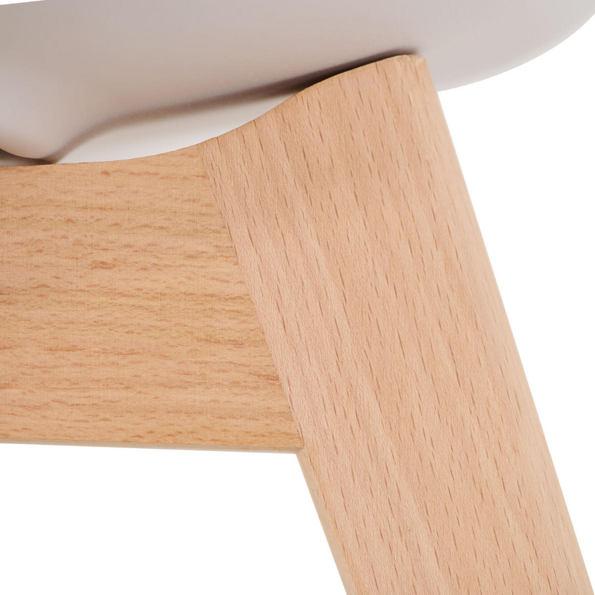 KÜCHENSTUHL 4er-Set Kunststoff Weiß - Weiß, Holz (46/80/45cm) - Homestyle4u