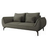 SOFA Cavo 2 - Dunkelgrau/Schwarz, Holz/Textil (208/86/118cm) - MIRJAN24