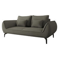 SOFA Cavo 2 - Dunkelgrau/Schwarz, Holz/Textil (208/86/118cm) - MIRJAN24