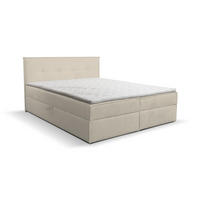 BOXBETT CALIDO mit zwei Bettkästen H2/H3 Matratze und Topper 140 x 200 cm - Beige, Holzwerkstoff (140/200cm) - VENASI MÖBEL