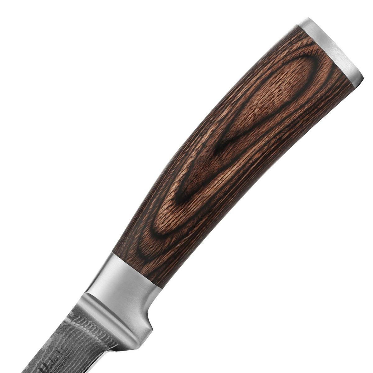 AUSBEINMESSER aus Damast I EDIB - Braun, Holz/Metall (30cm) - Wakoli