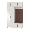GARDEROBE NAPOLI 1 Kleiderschrank mit Polsterpaneelen BRAUN - Beige/Braun, Holzwerkstoff (140/229/40cm) - Jerpax