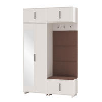 GARDEROBE NAPOLI 1 Kleiderschrank mit Polsterpaneelen BRAUN - Beige/Braun, Holzwerkstoff (140/229/40cm) - Jerpax