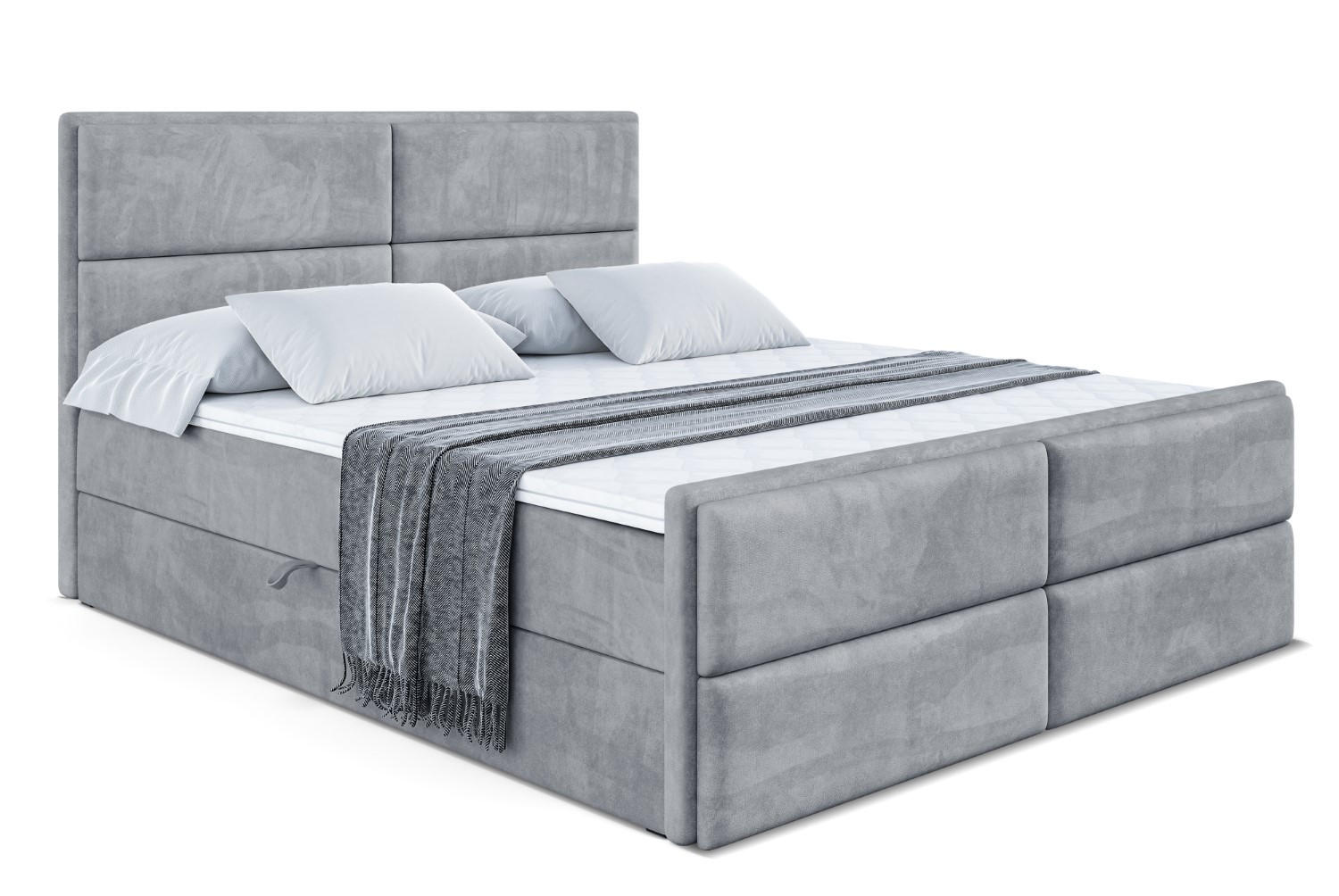 BOXBETT AURA-Z - 120 x 200 - H4 - Grau - Grau, Holzwerkstoff (120/200cm) - ALTDECOR