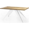 ESSTISCH Vance Weiß rechteckig ausziehbar, Lancelot Eiche 140-240/80/76 cm - Eichefarben/Weiß, Holzwerkstoff/Metall (140/80/76cm) - WFL GROUP