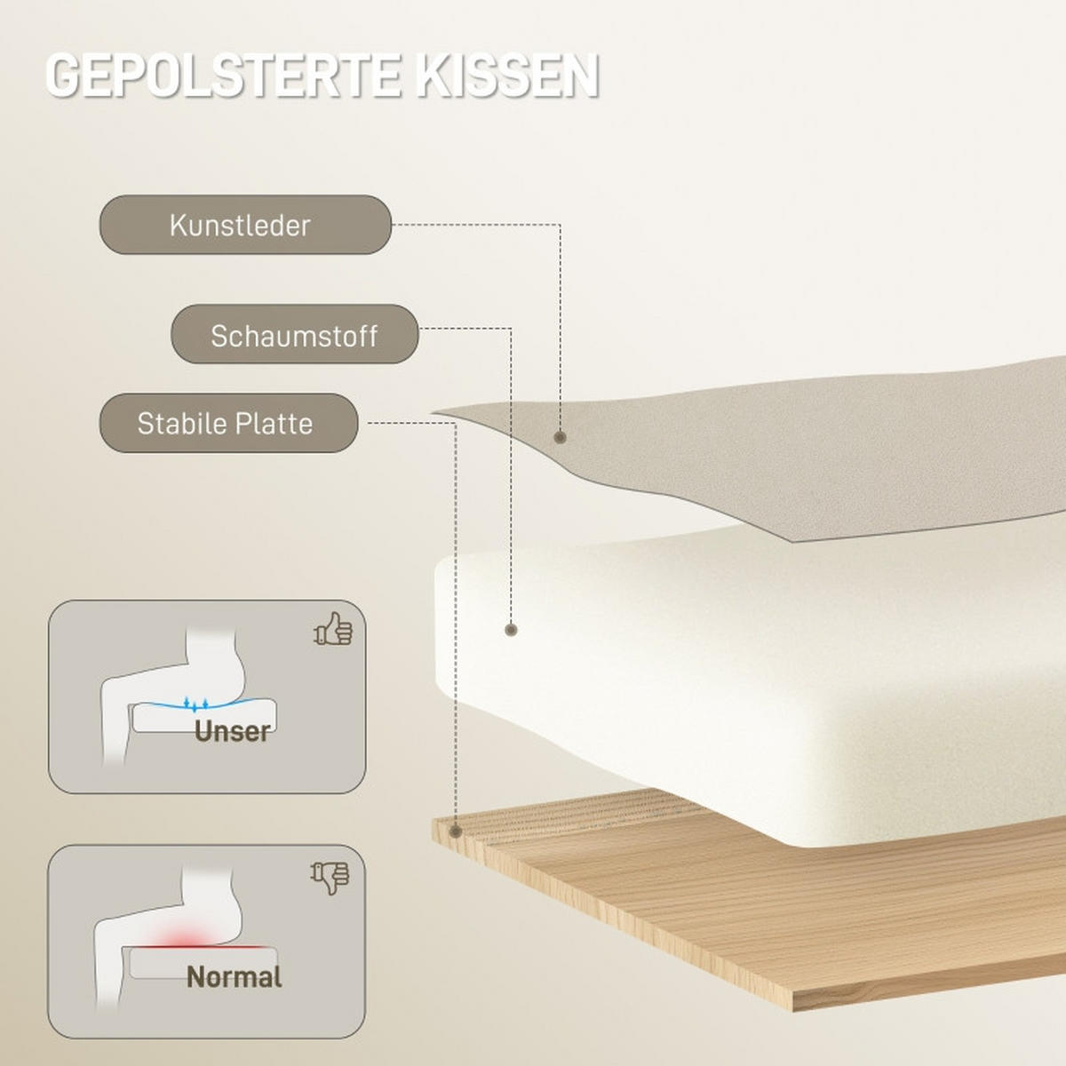 SNURRSTOLAR med fotstöd i konstläder, beige/svart - Beige, Metall (66/121/72cm) - SHOPENTRA