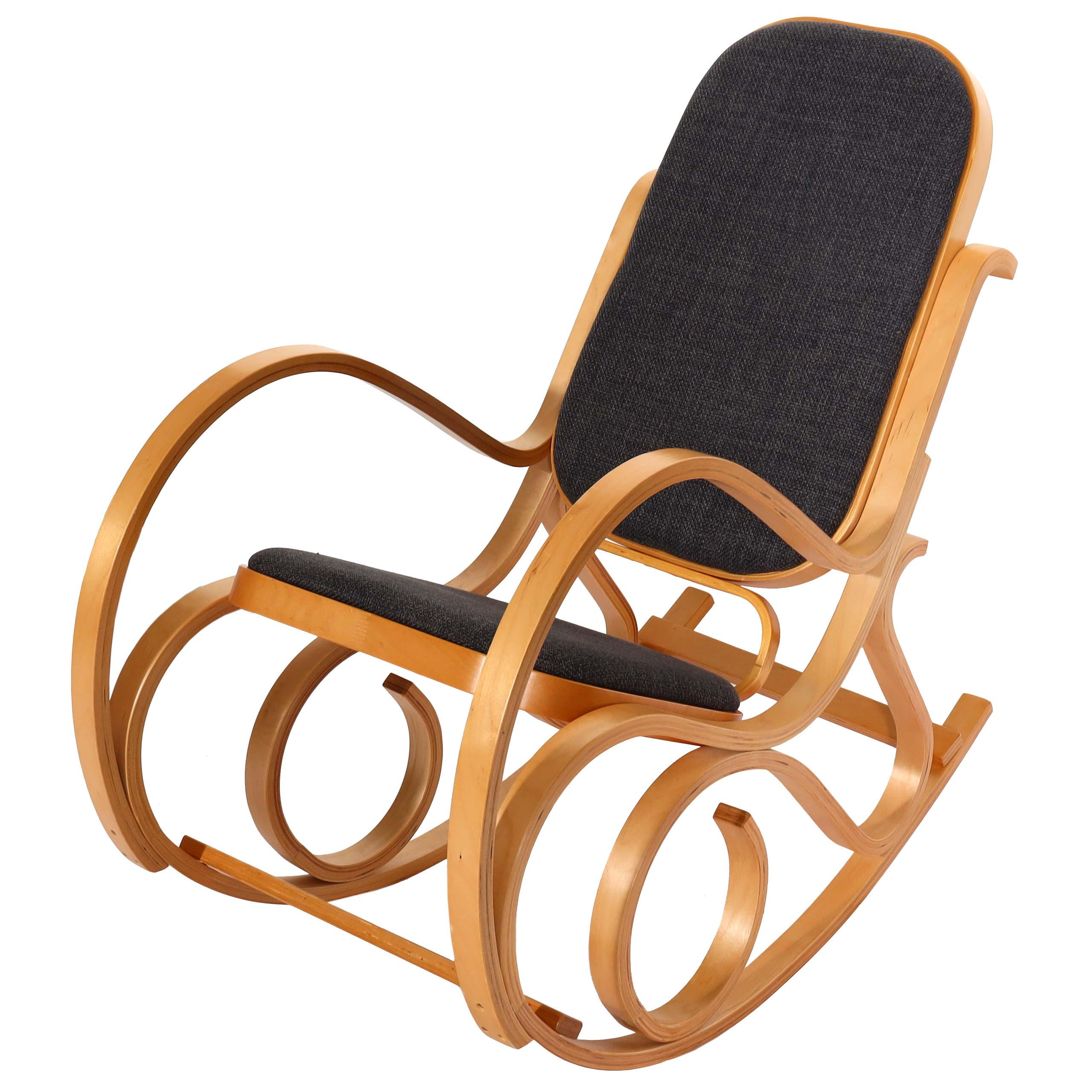 SCHAUKELSTUHL Eiche Dekor, Anthrazit - Eichefarben/Anthrazit, Holz (55/90/96cm) - Jamb