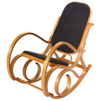 SCHAUKELSTUHL Eiche Dekor, Anthrazit - Eichefarben/Anthrazit, Holz (55/90/96cm) - Jamb