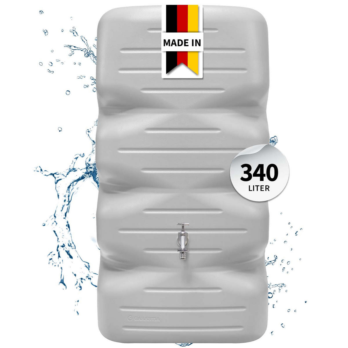 REGENTONNE 340 L, betongrau - Hellgrau, Kunststoff (59/112/59cm) - GARANTIA