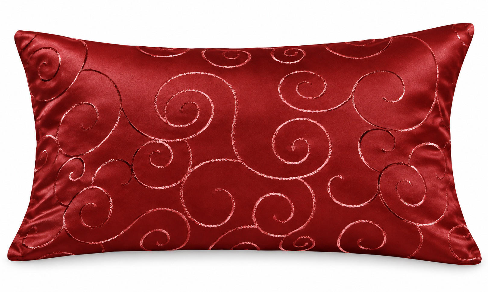 KISSENBEZUG 30x50 cm Bordeaux Damast Circle - Bordeaux, Textil (30/50cm) - TiborTex