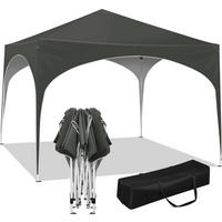 PAVILLON Faltbar wasserdichter Faltpavillon, aus Oxford Metallrahmen 3x3m - Grau, Metall (300/260/300cm) - Woltu