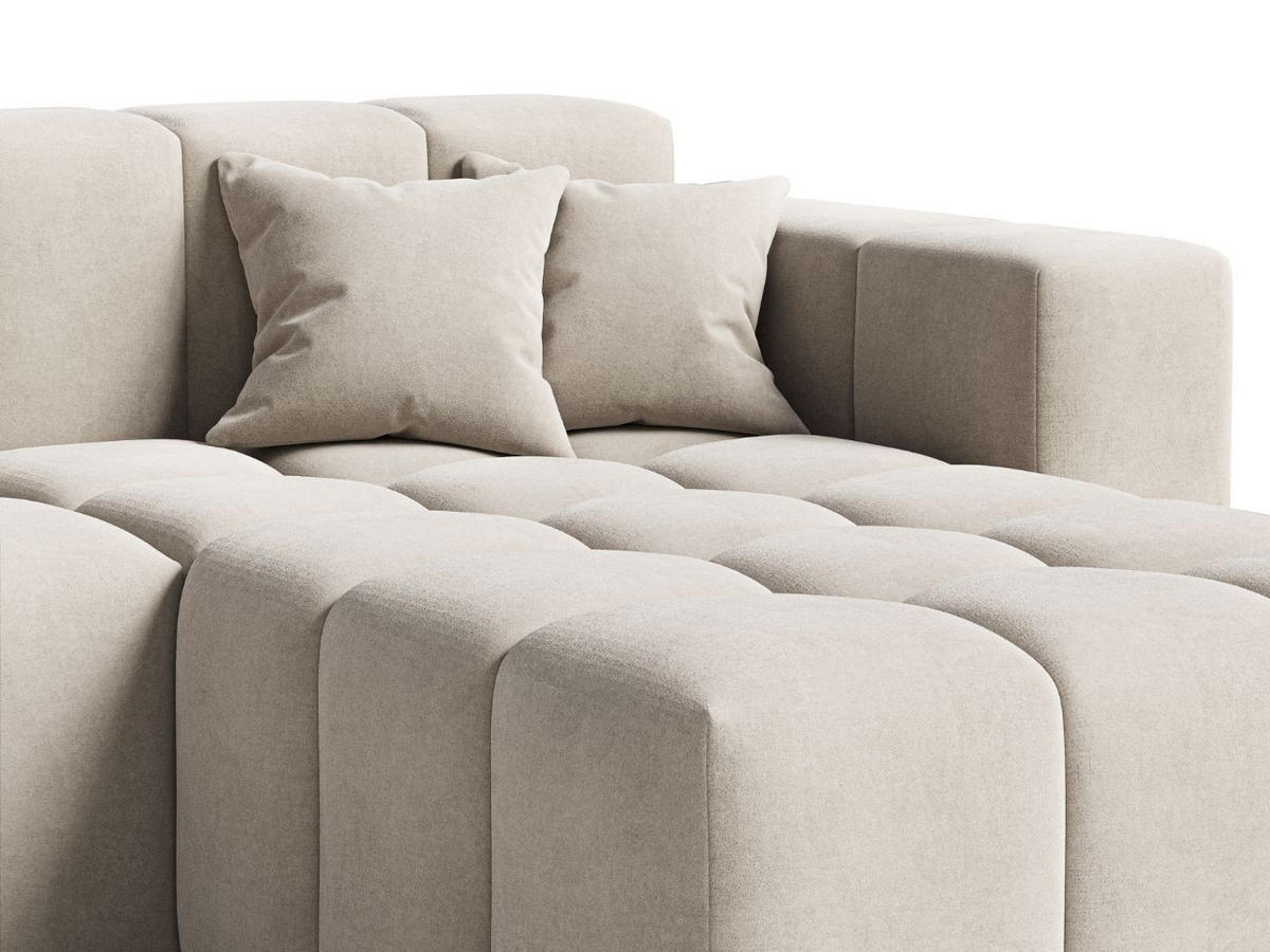 ECKSOFA Loopo Beige Rechts - Beige, Holz/Textil (265/180cm) - Graingold