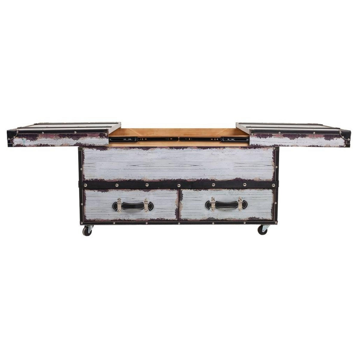 WEINREGAL aus Holz, weiß, 100x60x55cm - Weiß, Holz (100/55/60cm) - Wanderlust